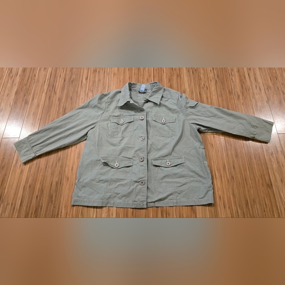 NWOT Liz & Me Olive Green Jacket - Picture 1 of 13